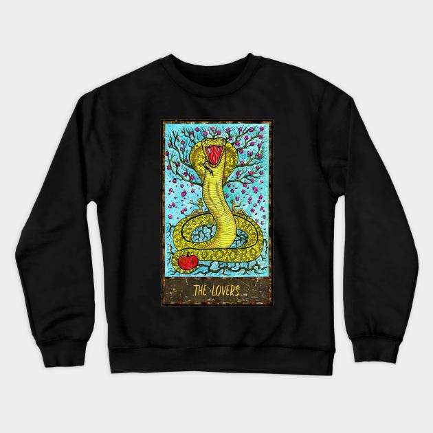 The Lovers. Magic Gate Tarot Card Design. Crewneck Sweatshirt by Mystic Arts